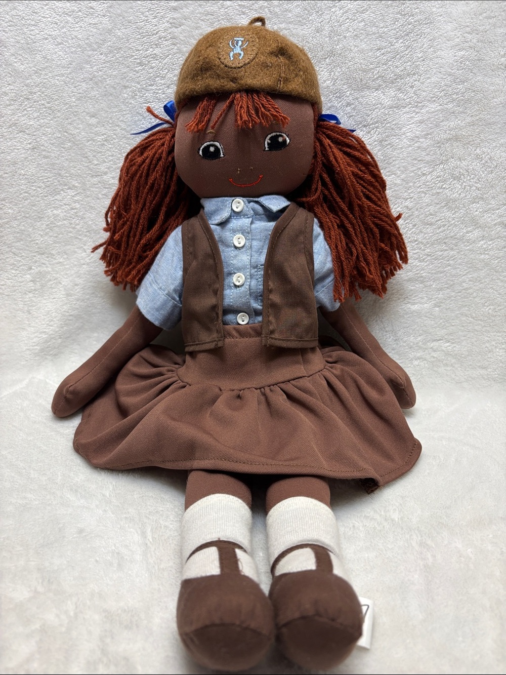 Vintage Girl Scout Brownie rag doll by Overly-Raker Inc